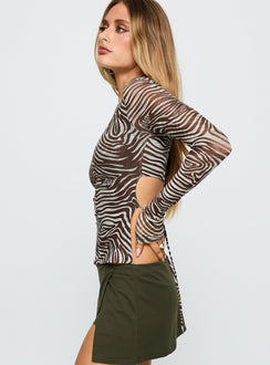 Uzo Long Sleeve Top Zebra