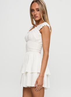 The Love Galore Romper White Lower Impact