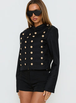 Rush Hour Button Detail Jacket Black