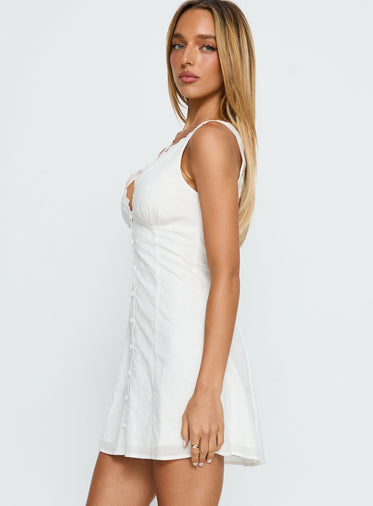 Blysse Broderie Anglais Mini Dress White