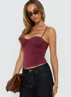 Anataza Underwire Top Deep Red