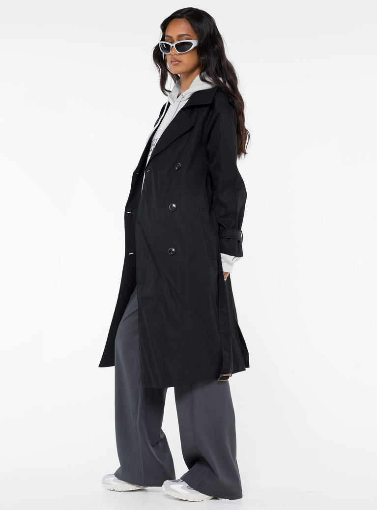 Black Wonderland Trenchcoat Set