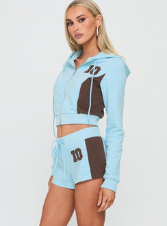 Notable Drawstring Micro Shorts Blue