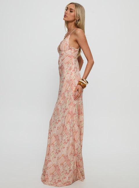 Magnolias Splice Maxi Dress Vintage Multi