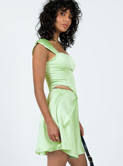 product Cornell Satin Mini Skirt Green Princess Polly  Mini Skirts 