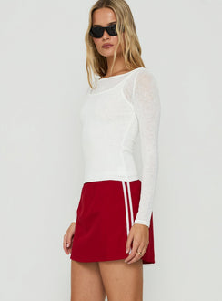 Torrance Sporty Skort Red / White