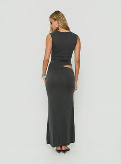 Evelen Thick Strap Maxi Dress Grey