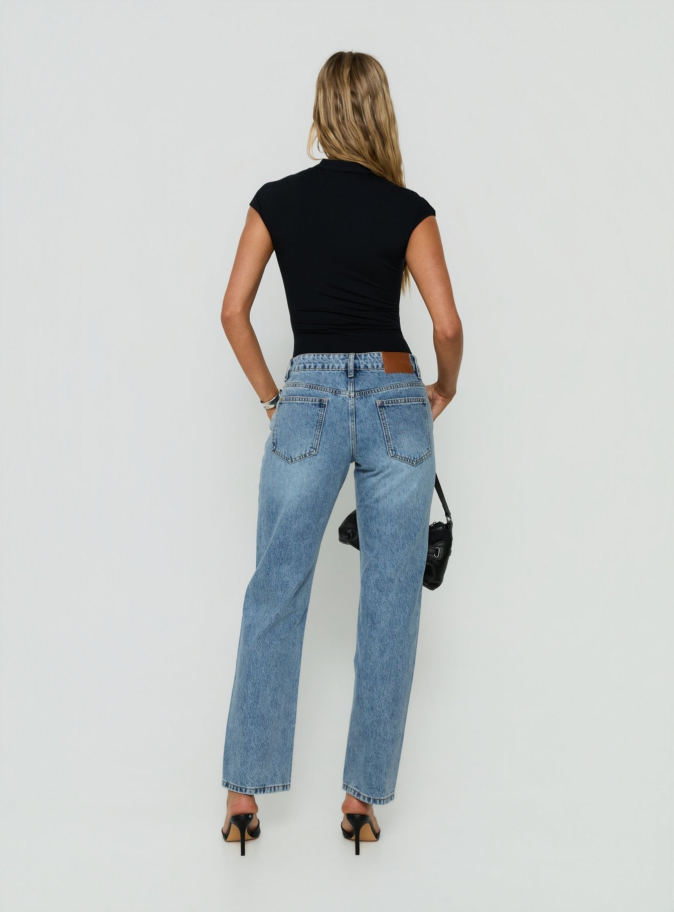 Fedela Mid Rise Straight Jeans Light Vintage Blue