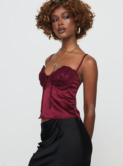 side view of model wearing Princess Polly Zippy Top Red Sleeveless Sweetheart 