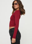Pitta Long Sleeve Top Red
