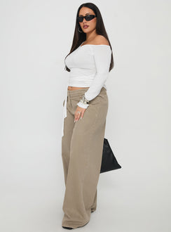 Paltrow Cargo Jeans Washed Brown Curve