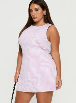 Yumiko Romper Pink Check Curve
