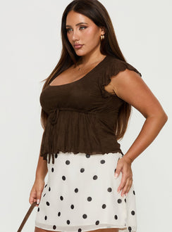 Auroraah Frill Top Chocolate Curve