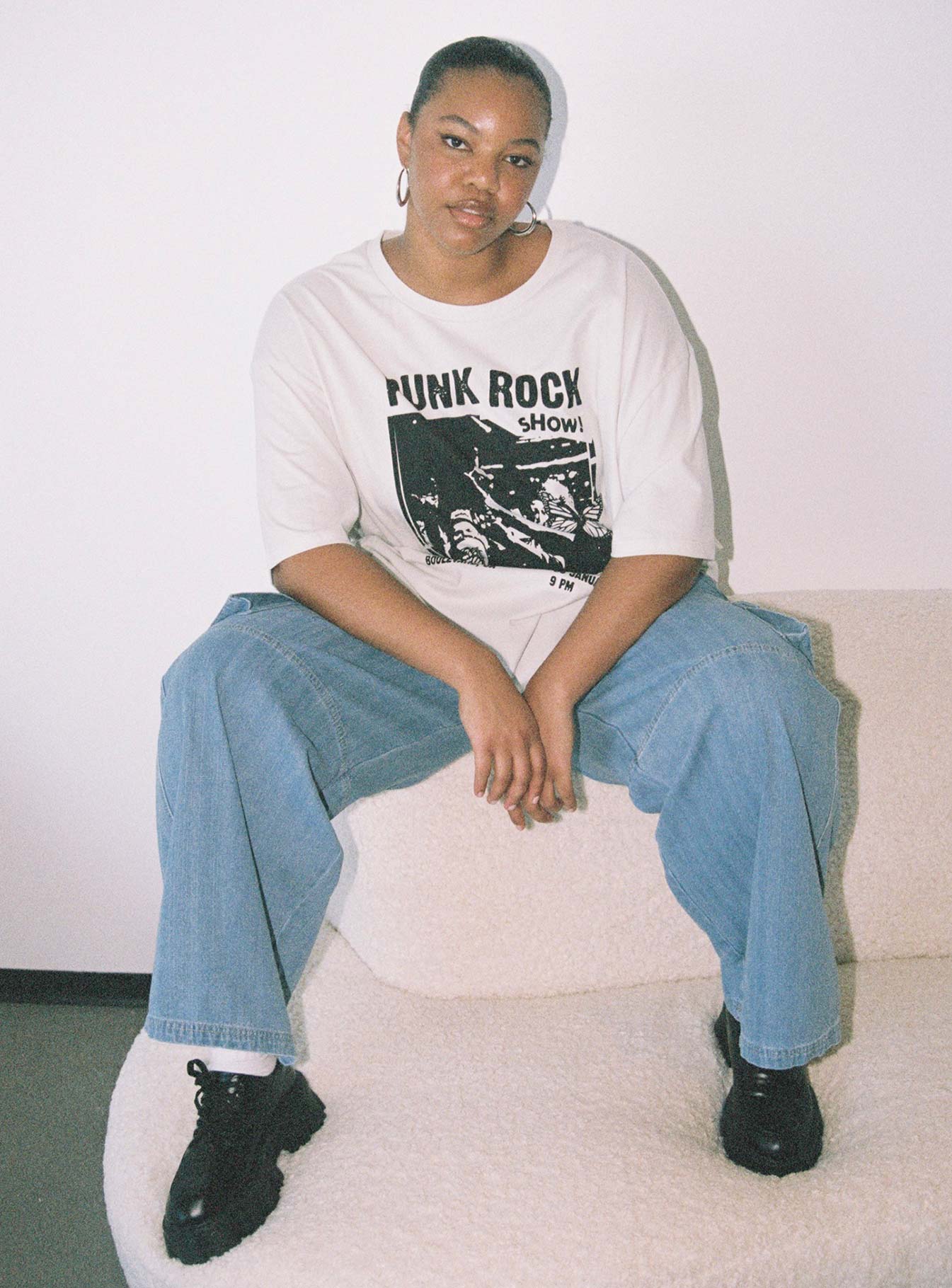 product Princess Polly High Waisted  Paige Mid Rise Cargo Jean Denim Curve