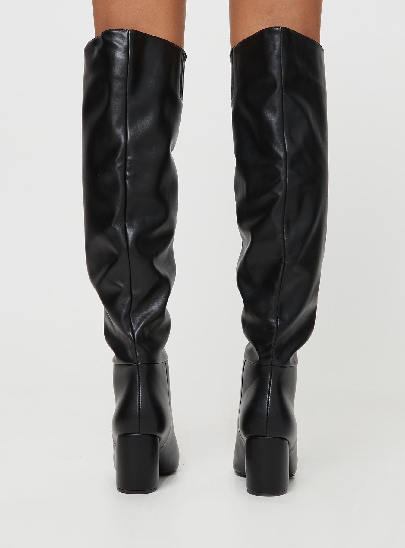 Ledlin Knee High Boots Black