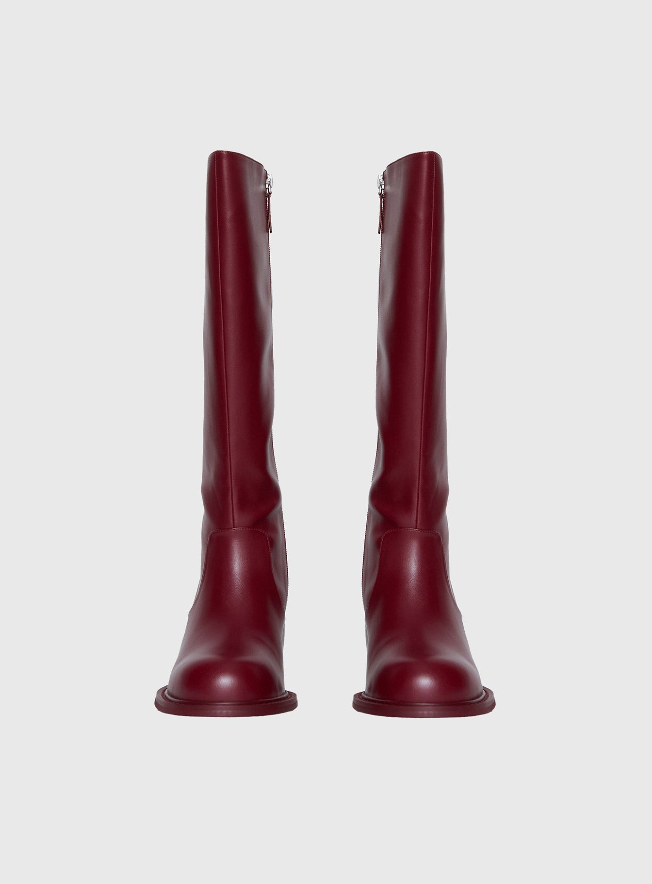 Ella Knee High Boots Burgundy