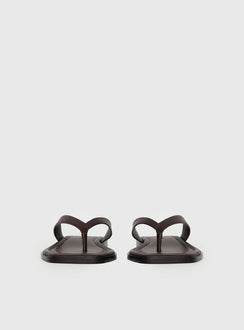 Alara Flat Thong Sandals Brown