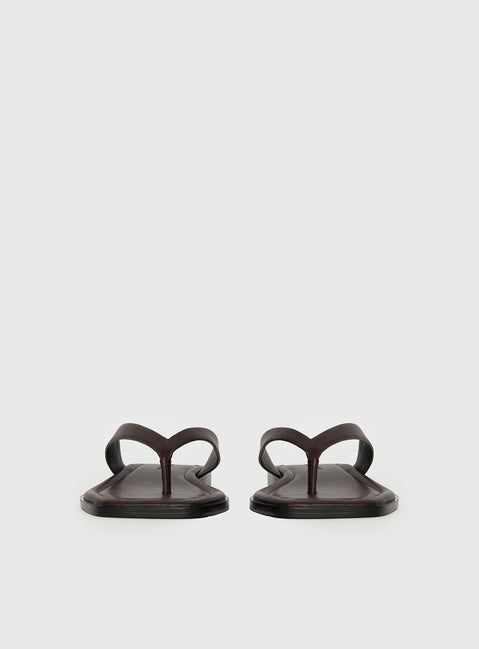 Alara Flat Thong Sandals Brown