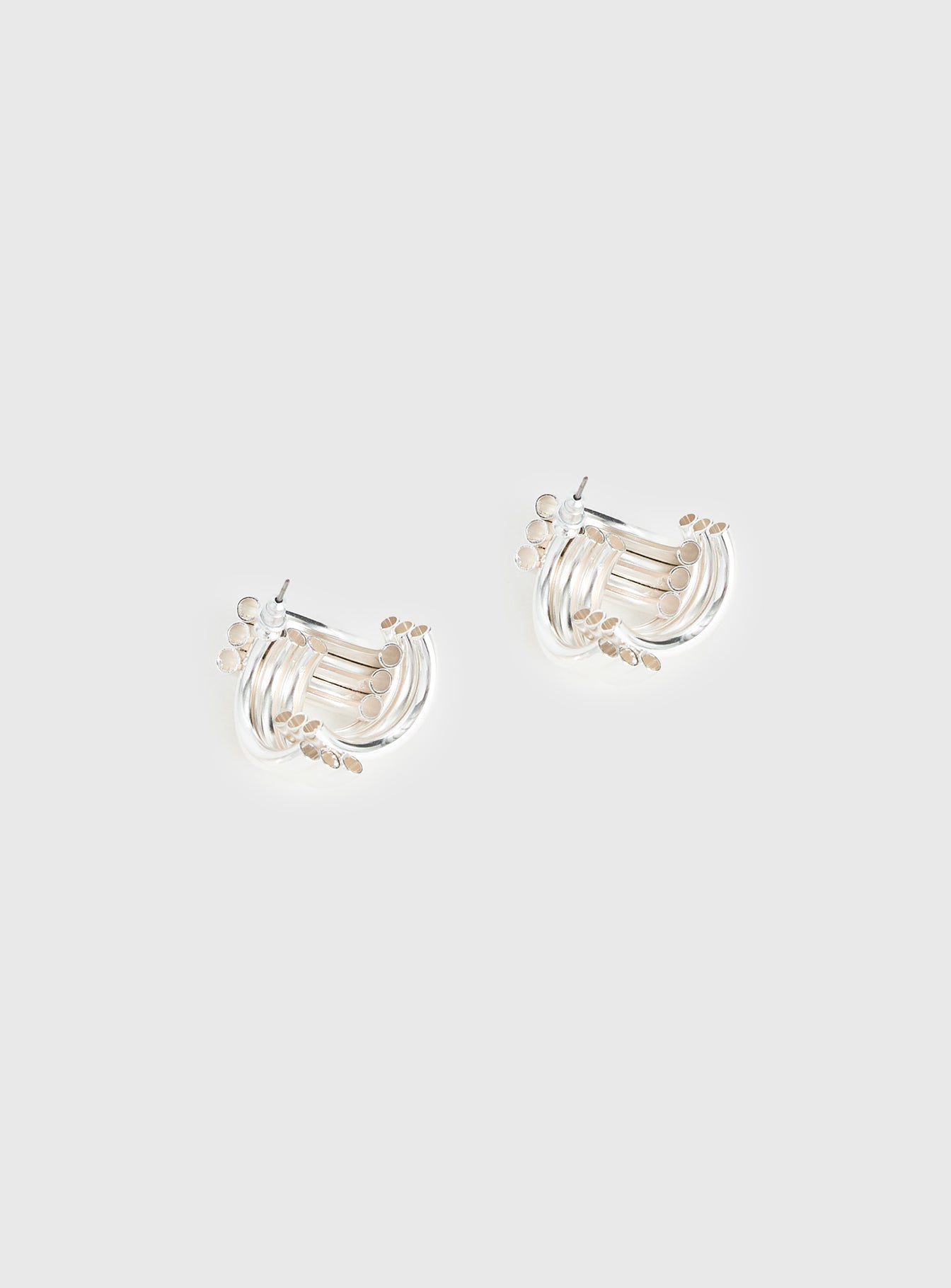 Olivea Knot Earrings Silver
