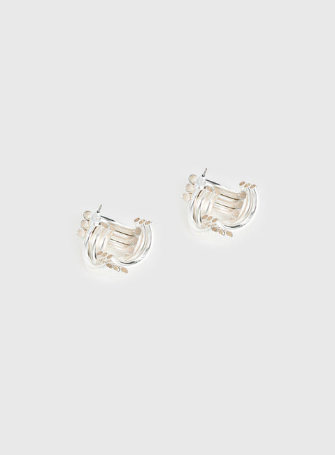 Olivea Knot Earrings Silver