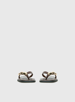Therapy Guise Hardware Detail Sandals Brown / Gold