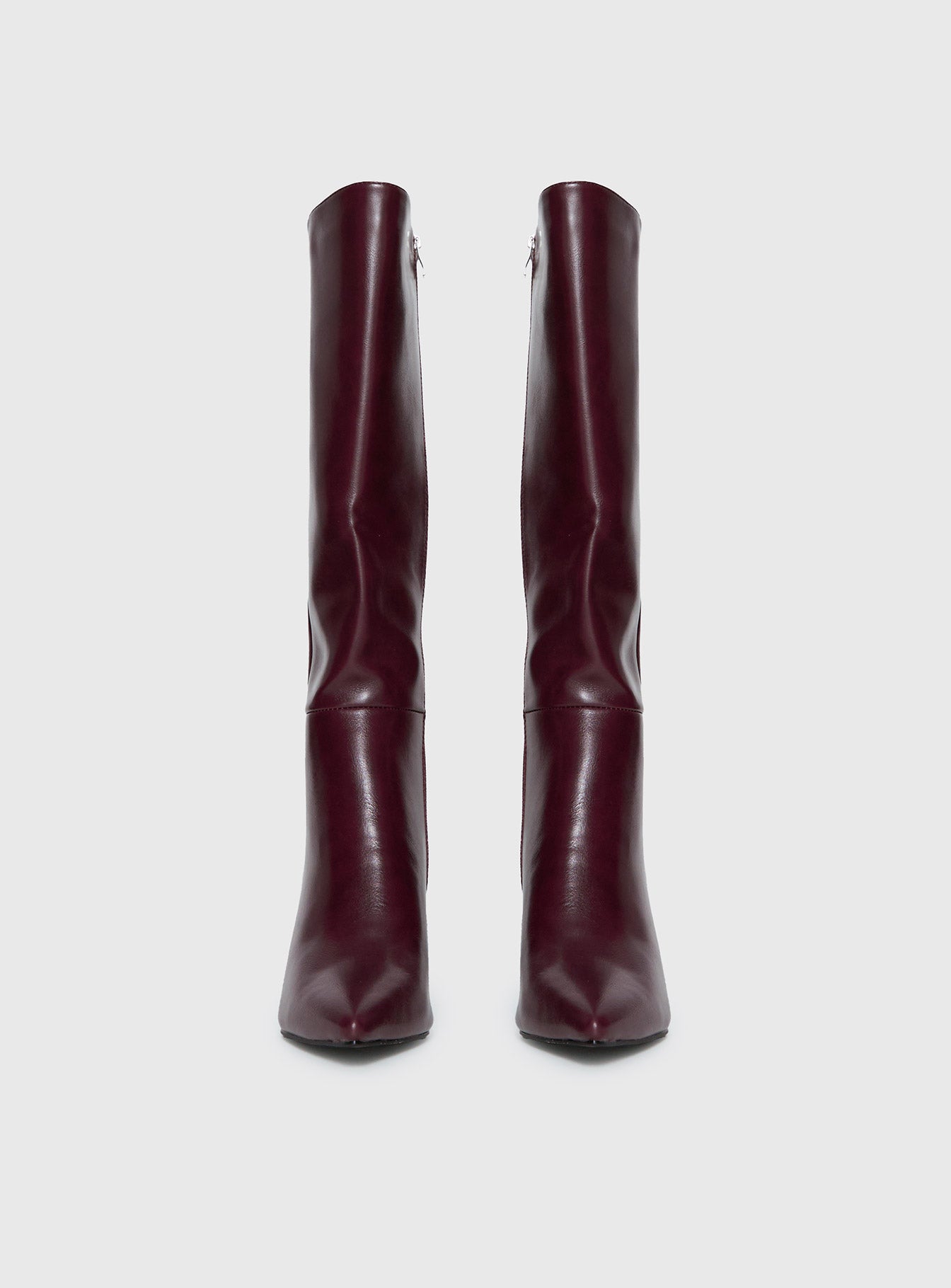 Harrie Knee High Boots Burgundy