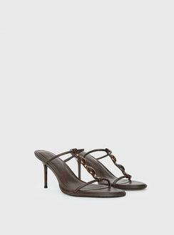 Billini Olympie Gem Detail Heels Brown