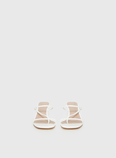 The Becka Heels White