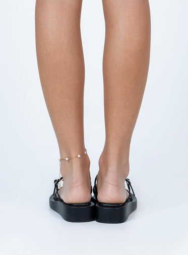 Riki Mini Belt Sandals Black