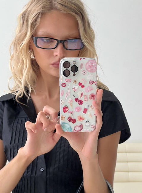 Just A Girl Iphone Case Clear / Pink