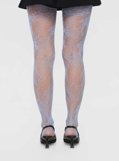 Ammelia Sheer Lace Stockings Blue