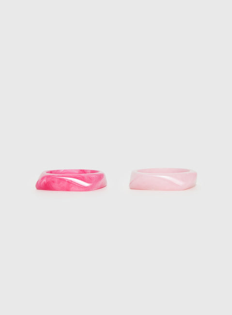 Billy Resin Cuff Pack Pink