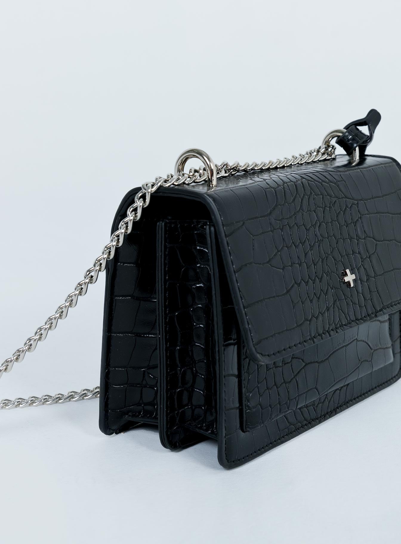 Peta & Jain Lissy Black Croc / Silver