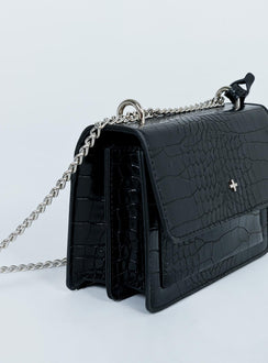 Peta & Jain Lissy Black Croc / Silver