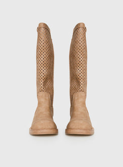 Therapy Festival Knee High Boots Natural