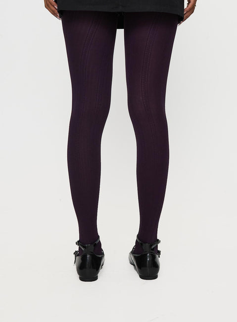 Back With Love Stockings Plum