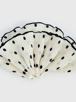 Greatest Gift Scrunchie White Polka