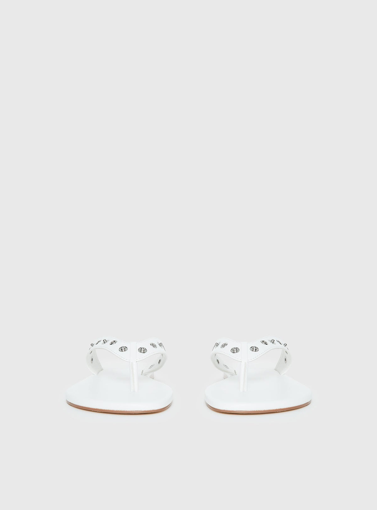 Lyana Eyelet Detail Sandals White