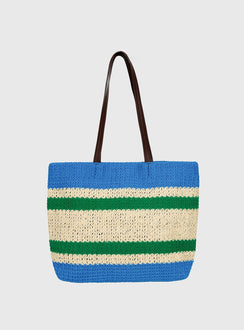 Encanto Tote Bag Blue / Green Stripe
