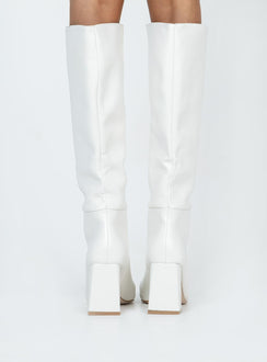Vesper Knee High Boots White