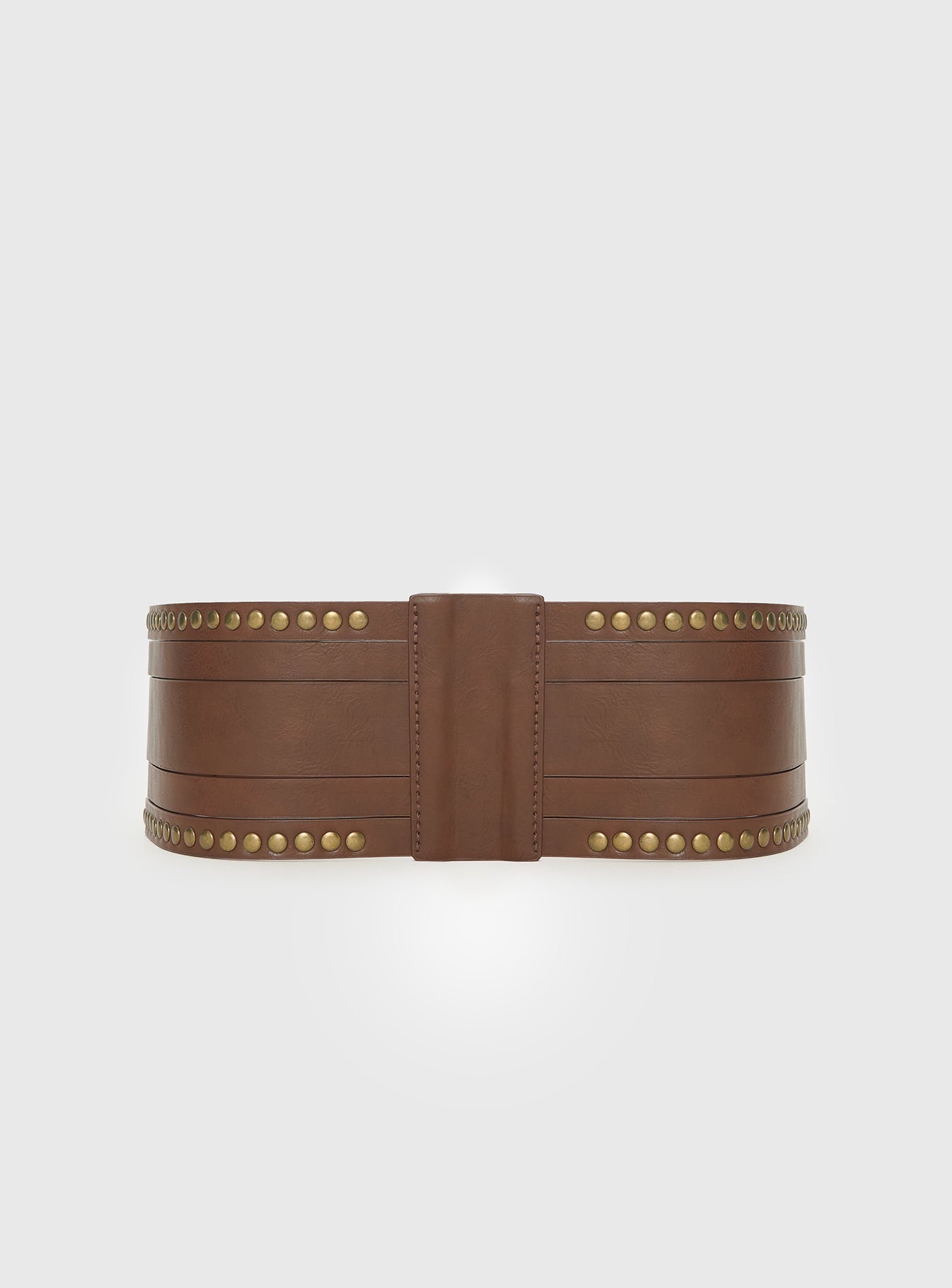 Vanish Faux Leather Belt Brown