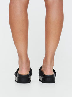 Flats Double cross strap upper, rounded toe, treaded sole, padded footbed