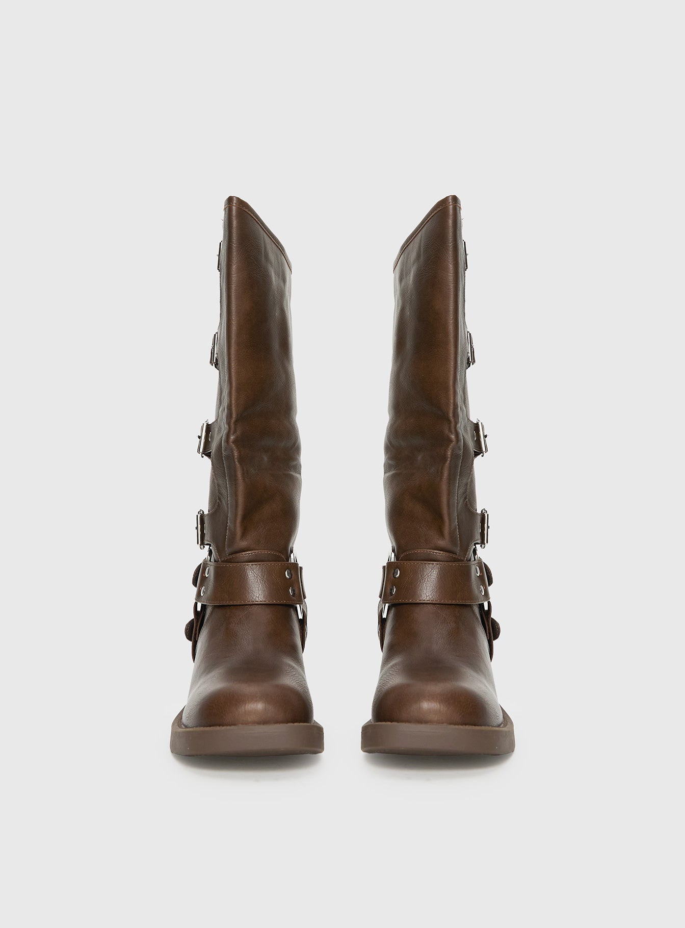 Buckle Down Boots Brown