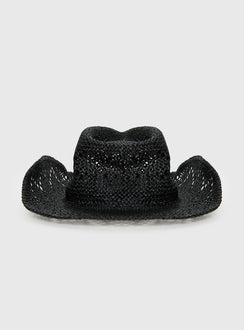 Avyanna Straw Cowboy Hat Black