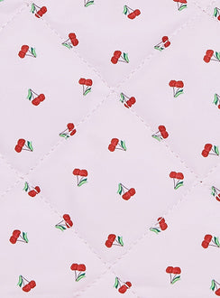 On A Cloud Quilted Pouch Pink Cherry