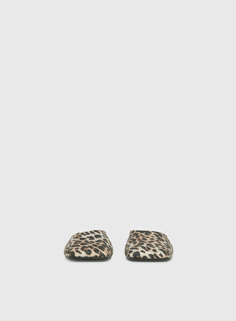 Therapy Gabbi Flats Leopard Satin