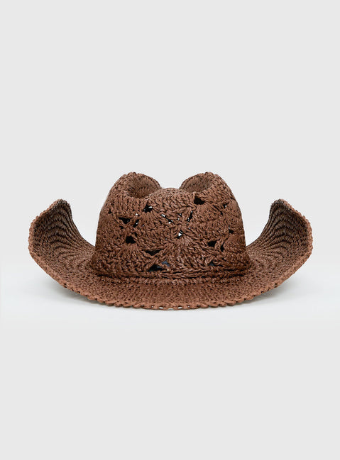 Anistyn Woven Cowboy Hat Tan