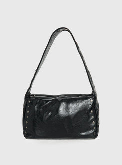 Kaiser Stud Detail Shoulder Bag Black