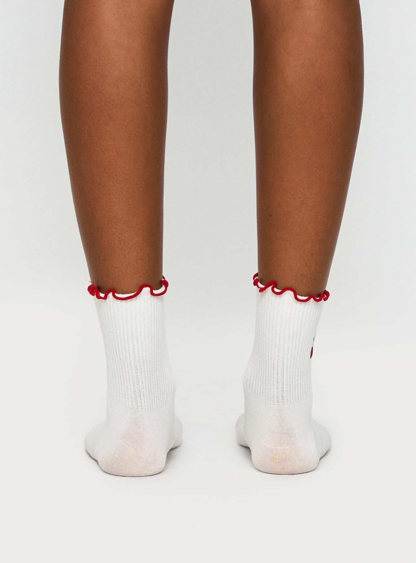 With Eyes Closed Socks White