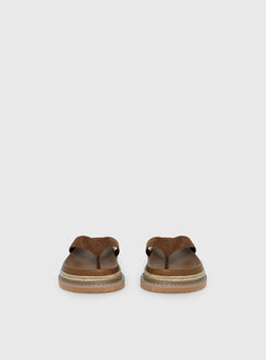 Billini Arley Faux Suede Thong Sandals Sandstone